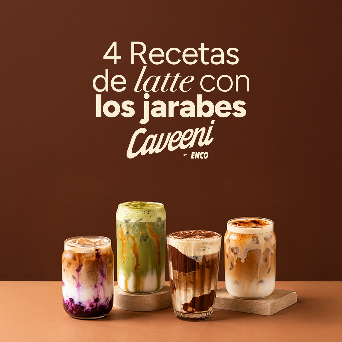 4 Recetas de Latte para probar los Jarabes de Café de Caveeni