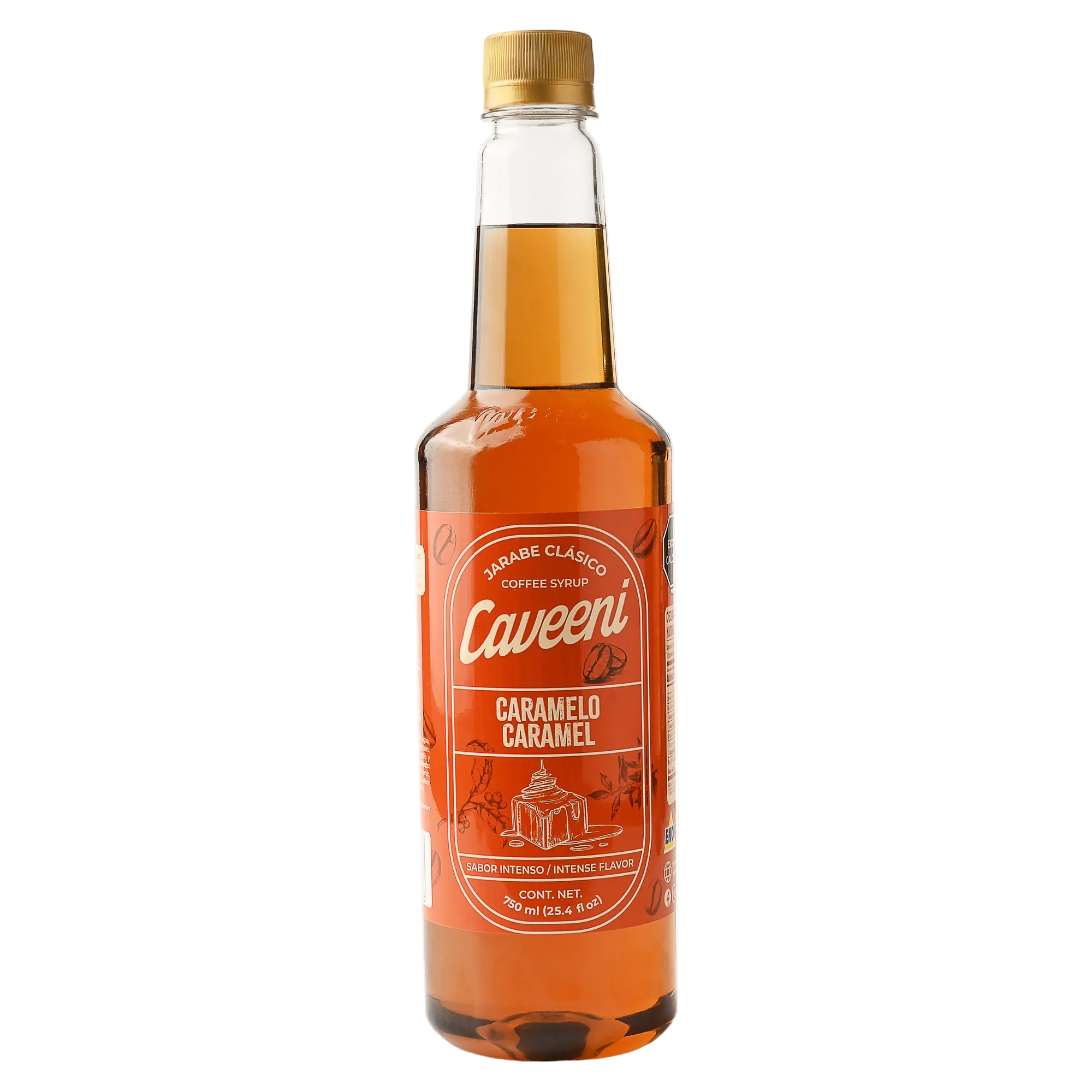 Caveeni Jarabe para Café Sabor Caramelo 750ml